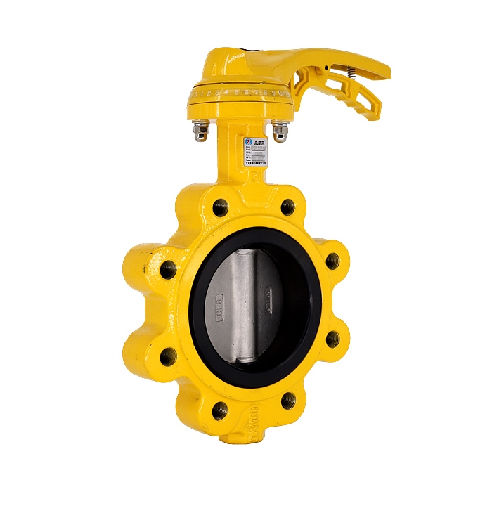 有靠背單夾式手柄蝶閥