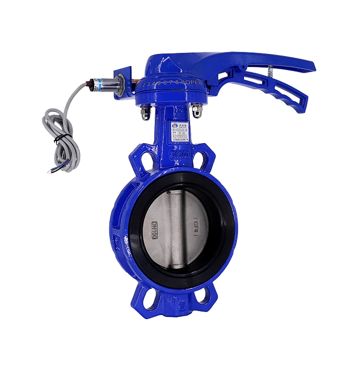 無靠背對夾發(fā)訊手柄蝶閥 無靠背對夾發(fā)訊手柄蝶閥