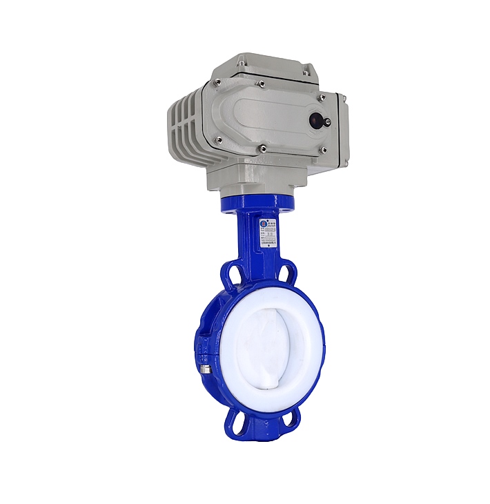 全襯對夾式電動蝶閥