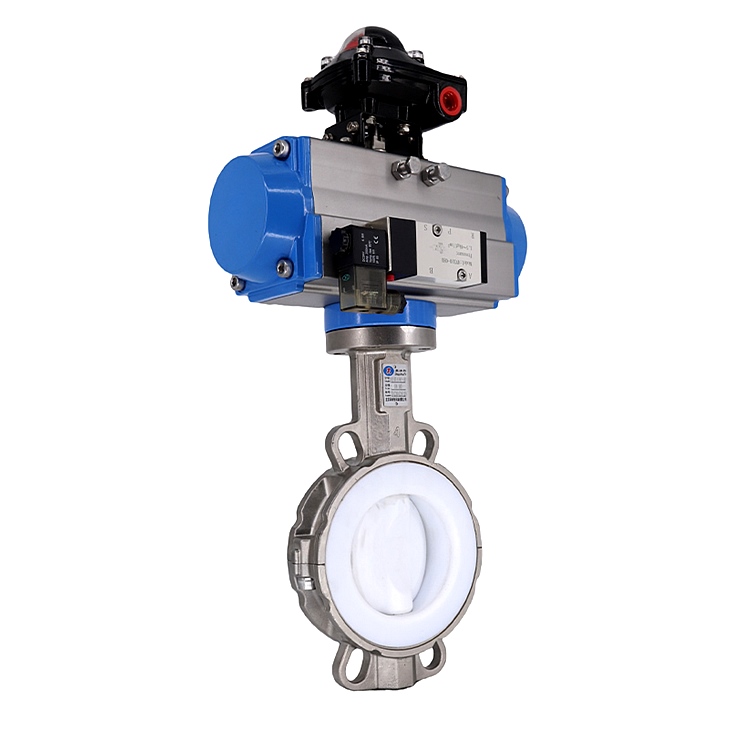 全襯不銹鋼對夾式氣動蝶閥