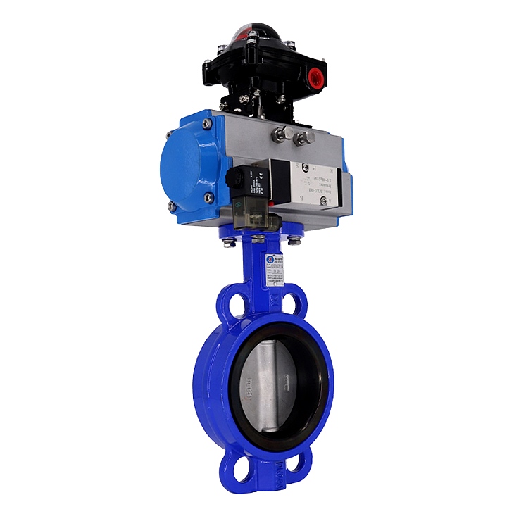 有靠背對夾式氣動蝶閥