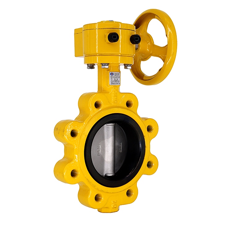 有靠背單夾式蝸輪蝶閥