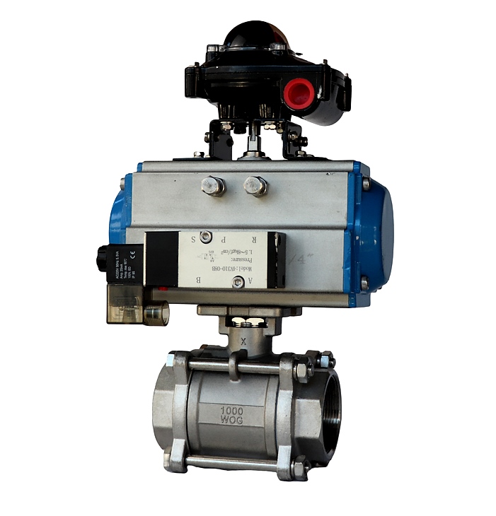 螺紋式-三片式氣動球閥