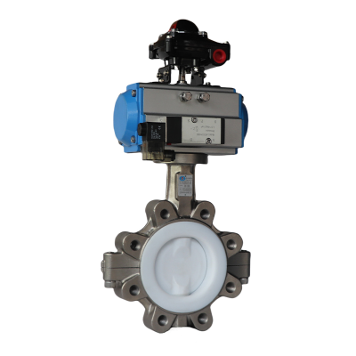 全襯不銹鋼單夾式氣動(dòng)蝶閥