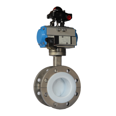 全襯不銹鋼法蘭式氣動蝶閥