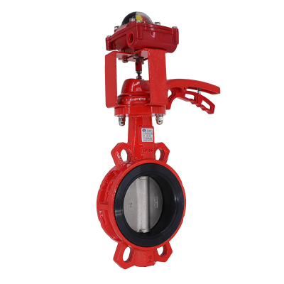 無靠背對夾發(fā)訊手柄蝶閥（限位開關(guān)）