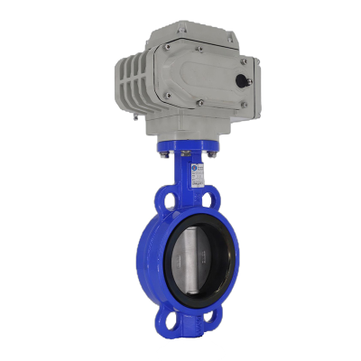 有靠背對夾式電動蝶閥