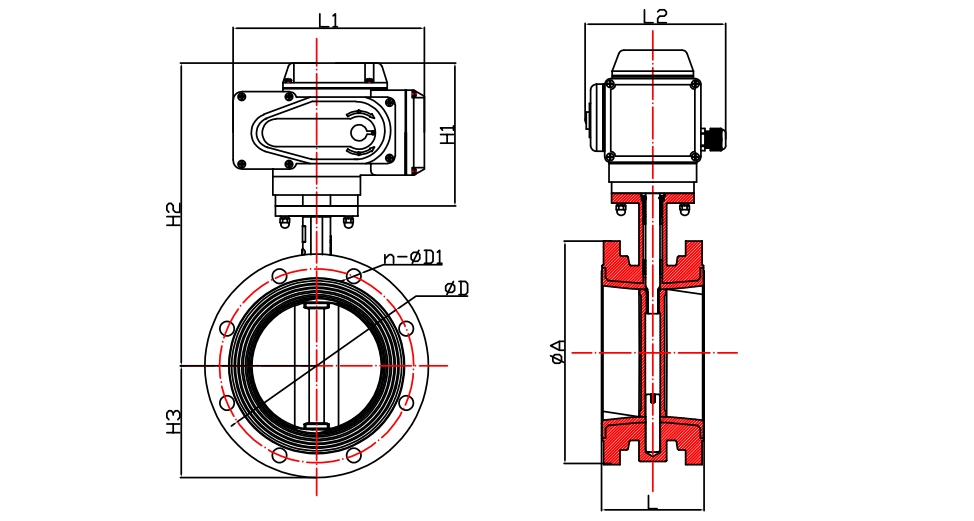 不銹鋼法蘭電動蝶閥