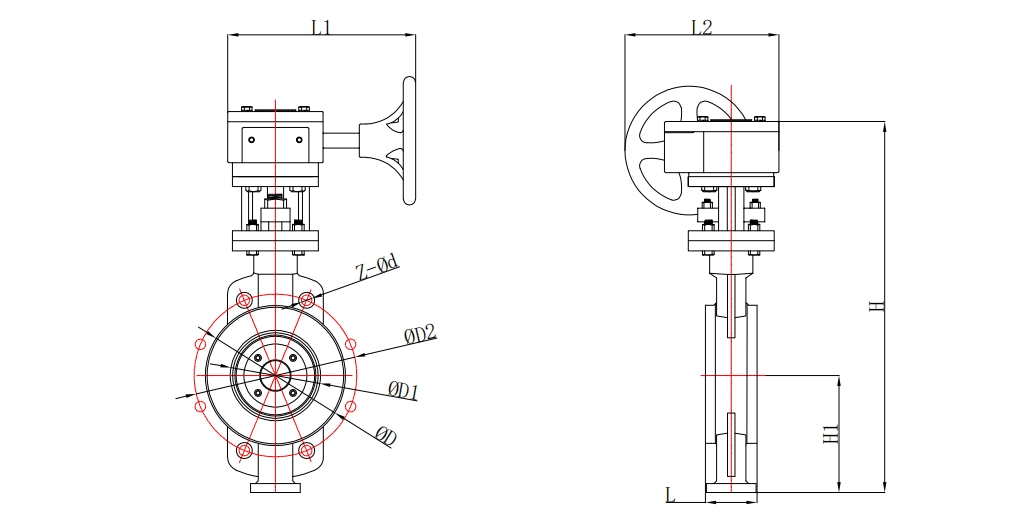 對夾式硬密封蝶閥 對夾式硬密封蝶閥