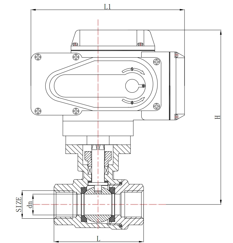 二片式電動球閥 二片式電動球閥