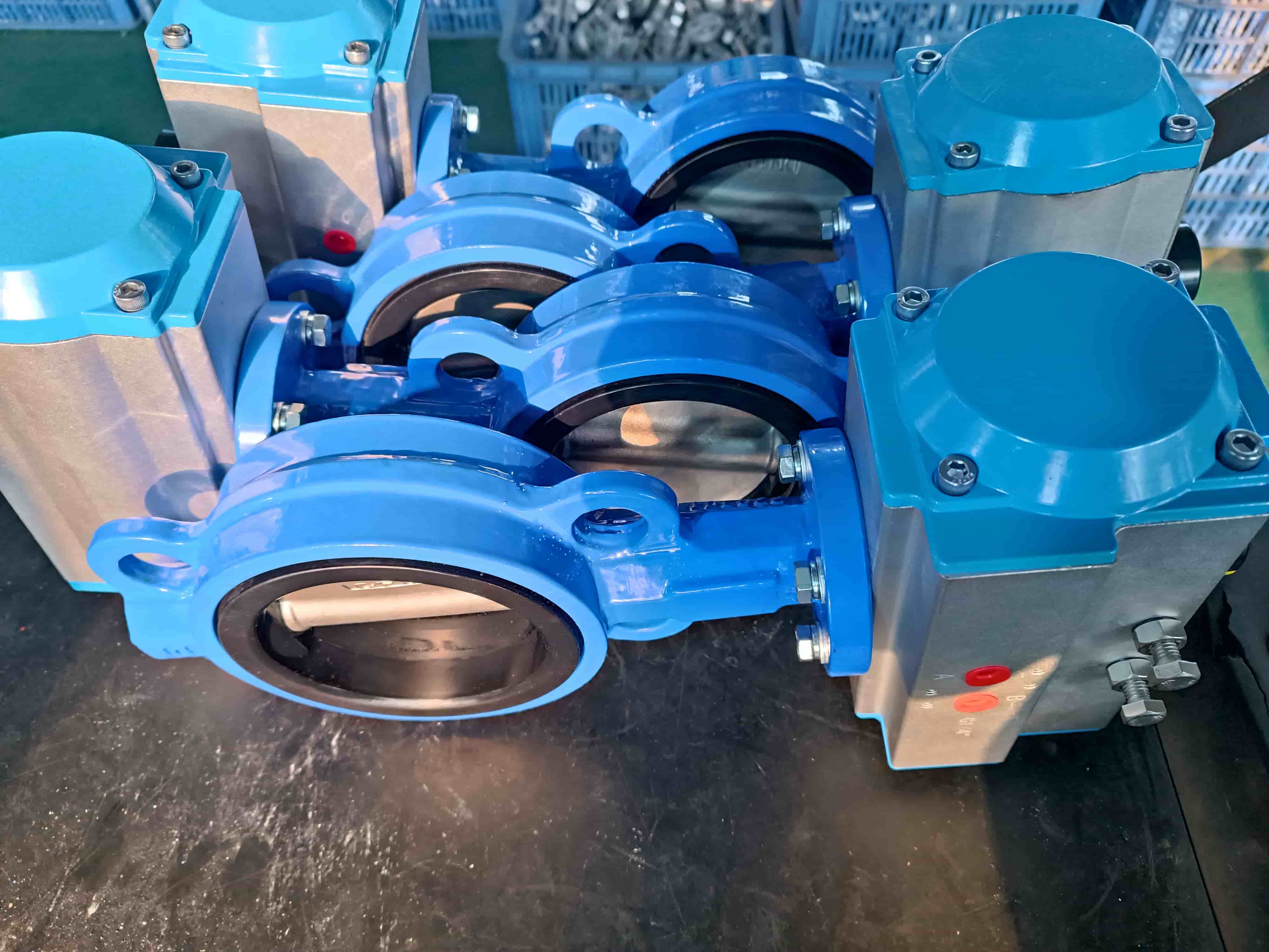 DN50-150 對(duì)夾式氣動(dòng)蝶閥的發(fā)貨現(xiàn)場(chǎng)